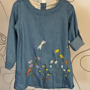 Jinxing - Floral Embroidered Pattern Dress